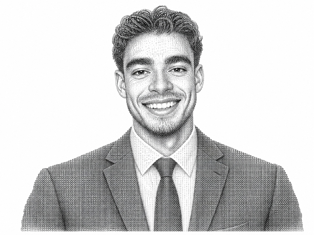 Typographic portrait of Youssef El Hajj